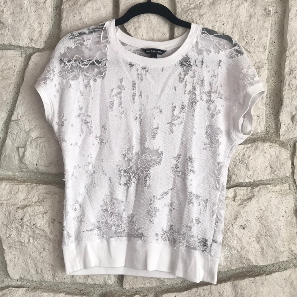 Rock & Republic Distressed Top
